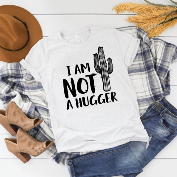 I'm not a Hugger (Bella Canvas shirt) - Picture 1 of 3